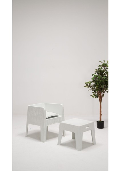 Apex 1+S Bahçe&balkon&teras Mobilyası – Beyaz