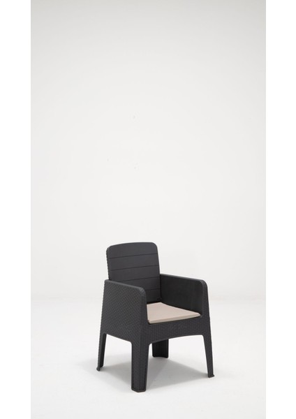 Apex Minderli 1+1+S Bahçe&balkon&teras Mobilyası - Antrasit