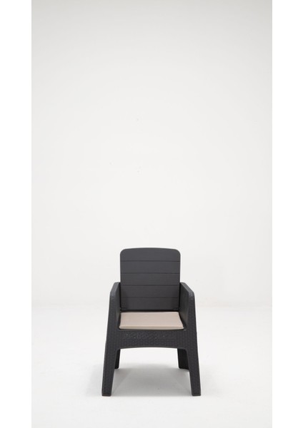 Apex Minderli 1+1+S Bahçe&balkon&teras Mobilyası - Antrasit