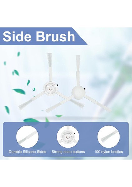 Dreame D9 / D9 Max / L10 Pro Robot Süpürge Için Aksesuar Seti, Silindir Fırçalar, Filtreler, Paspas Pedleri, Yan Fırçalar (Yurt Dışından) fırsatları