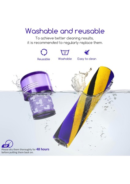 Dyson V15 Detect El Tipi Elektrikli Süpürge Için Yumuşak Silindir Fırça Çubuğu Yedeği, Parça Numarası 971634-01 (Yurt Dışından) fiyatları