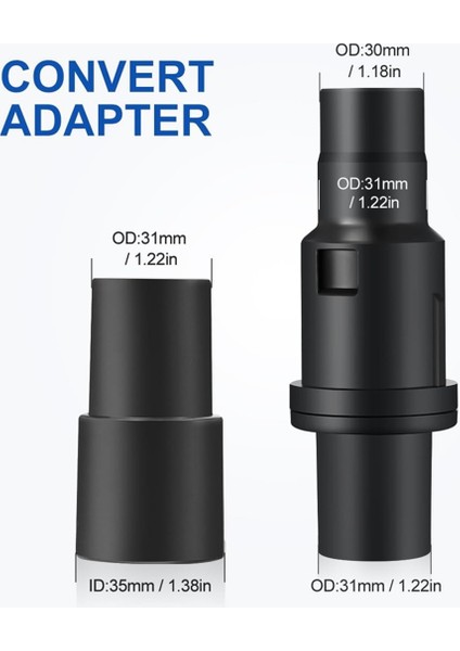 Shark Navigator Lift-Away NV360 NV352 NV356E, 1 1/4 Inç (32 Mm) Vakum Aksesuarları ile Uyumlu Vakum Ek Parçaları (Yurt Dışından) indirimleri