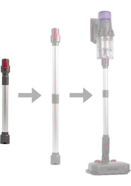 Dyson V7 V8 V10 V11 V15 Elektrikli Süpürge Dyson Aksesuarları Için Teleskopik Boru 45 Cm'den 70 Cm'ye Uzatılabilir (Yurt Dışından) fiyatları
