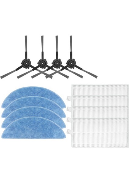 Ecovacs Yeedı Y1 Pro / Y1 Pro Plus Yedek Parça Aksesuarları Yan Fırça Filtre Paspas Bezi (Yurt Dışından)