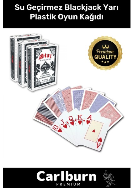 Yeni Nesil Su Geçirmez Texas Holden Casino 21 Iskambil Blackjack Yarı Plastik Oyun Kağıdı