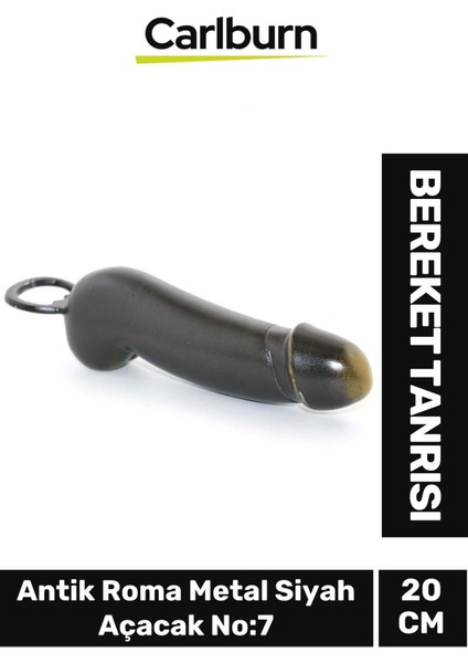 Özel Üretim Hediye Antik Roma Bereket Tanrısı Metal Siyah Açacak 20 cm No:7