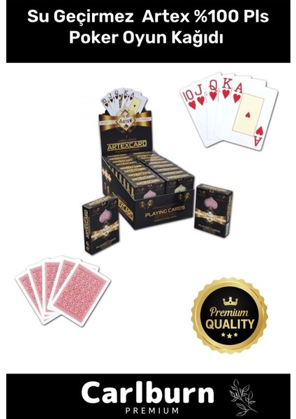 Yeni Nesil Su Geçirmez Texas Holden Casino 21 Iskambil Blackjack Artex %100 Pls Poker Oyun Kağıdı
