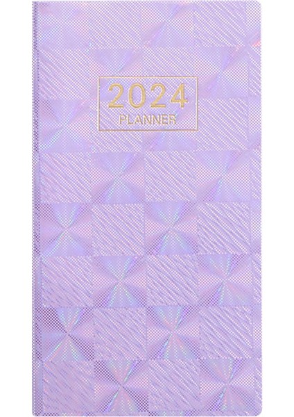 2024 Randevu Defteri ve Planlayıcı - Ocak 2024 - Aralık 2024, Günlük Saatlik Planlayıcı 2024, Premium Kağıt (Mor) (Yurt Dışından)