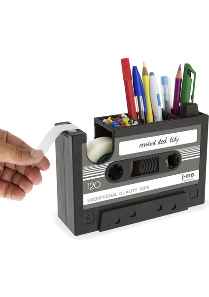 Bant Dağıtıcı Kalemlik, Retro Kaset Bant Dağıtıcı, Retro Ofis Malzemeleri, Komik Sevimli Bant Dağıtıcı Pembe-Siyah (Yurt Dışından)