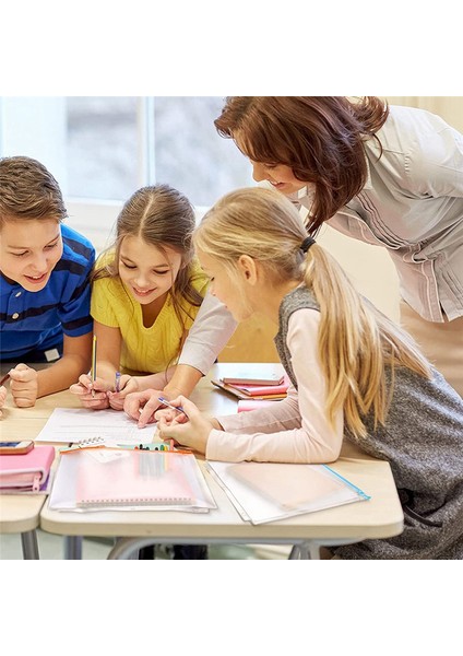 40 Adet Klasör Cepleri A4 Boyutu 3 Delikli Klasör Cepleri Fermuarlı Klasör 3 Halka Klasör Için Gevşek Yapraklı Çantalar Su Geçirmez (Yurt Dışından)