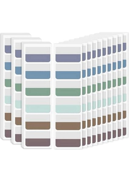 Yapışkan Dizin Sekmeleri Çok Renkli Kendinden Yapışkanlı Kitap Sekmeleri 1,8 x 1,1 Inç Yazılabilir Sayfa Sekmeleri Defterler Için Şeffaf Dosyalar (Yurt Dışından)