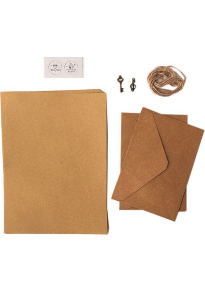 12 Adet Vintage Kraft Kağıt Yazı Kağıdı Avrupa Tarzı Mektup Yazma Kağıdı Mektup Kağıdı Kırtasiye Numarası 13 (Yurt Dışından)