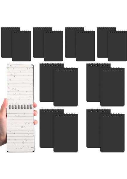16 Adet Su Geçirmez Defter 3x5 Her Hava Koşuluna Uygun Spiral Cep Not Defteri Yağmurda Yazın Su Geçirmez Not Defteri (Yurt Dışından)