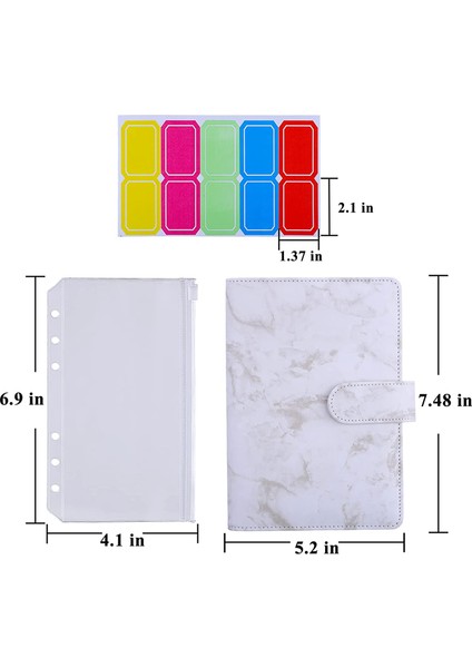 A6 Pu Klasör Kapağı A6 Klasör Cepleri Gider Bütçe Sayfaları Para Tasarrufu Için Etiket Etiketleri Nakit Zarflar Beyaz (Yurt Dışından) modelleri