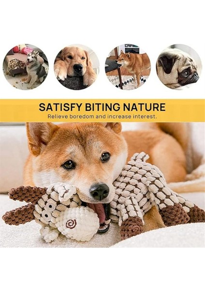 Köpek Oyuncakları, Agresif Çiğneyenler Için Ölümsüz Gıcırtılı Peluş Oyuncak, Diş Temizliği Için Sevimli Yumuşak Köpek Oyuncakları (Yurt Dışından)