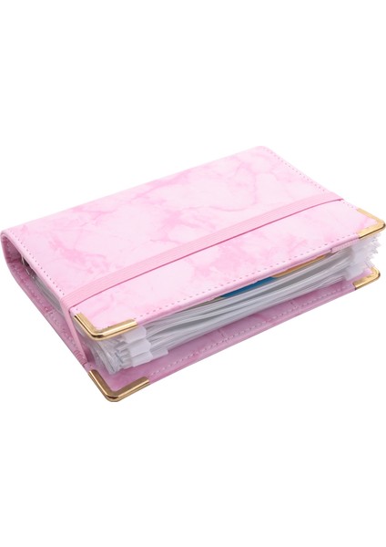 Çocuklar ve Yetişkinler Için Bütçeleme Için Fermuarlı Zarflı Bütçe Klasörü, Nakit Zarfları - Nakit Düzenleyici - Pembe Mermer Tasarım (Yurt Dışından) fiyatları