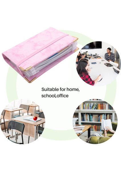 Çocuklar ve Yetişkinler Için Bütçeleme Için Fermuarlı Zarflı Bütçe Klasörü, Nakit Zarfları - Nakit Düzenleyici - Pembe Mermer Tasarım (Yurt Dışından) fırsatları