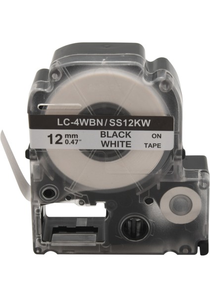 5 Paket LK-4WBN LC-4WBN9 (SS12KW) Etiket Bantlarını Epson Labelworks LW300 LW400 LW500 LW700 Siyah Üzerine Beyaz 1/2 Inç x 26,2 Ayak (12 mm x 8 M) Için Değiştirin (Yurt Dışından)