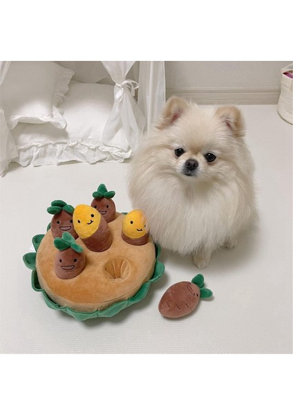 Köpek Oyuncağı Çekme Tatlı Patates Seti Evcil Hayvan Oyuncağı Gıcırtılı Evcil Hayvan Gizli Yemek Oyuncağı Etkileşimli Köpek Oyuncağı Köpek Çiğneme Oyuncakları (Yurt Dışından)