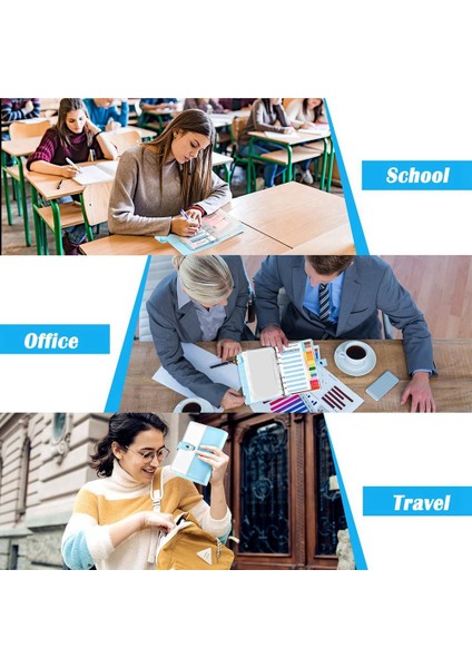 Bütçe Bağlayıcı A6 Pu Halka Bağlayıcı Defter Şeffaf Nakit Zarflı, Seyahat Için Nakit Düzenleyici Para Tasarrufu Cüzdanları Mavi (Yurt Dışından) fiyatları