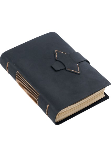 A5 Siyah Retro Ilk Katman Inek Derisi El Yapımı Defter A5 Kraft Kağıt Ajanda Yaratıcı Retro Not Defteri Eskiz Defteri (Yurt Dışından)