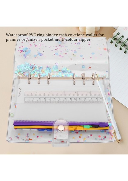 A6 Bütçe Klasör Kapağı, Su Geçirmez Pvc Halka Klasör Nakit Zarf Cüzdan Planlayıcı Düzenleyici Için, Cepler Çok Renkli Fermuar (Yurt Dışından) fiyatları