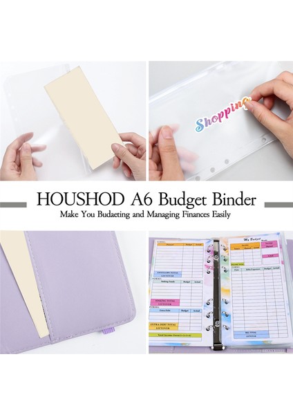 A6 Gradient Makaron Ciltli El Defteri Deri Pu Gevşek Yapraklı Defter Nakit Bütçe Defteri Fermuarlı Çanta, Yeşil (Yurt Dışından)