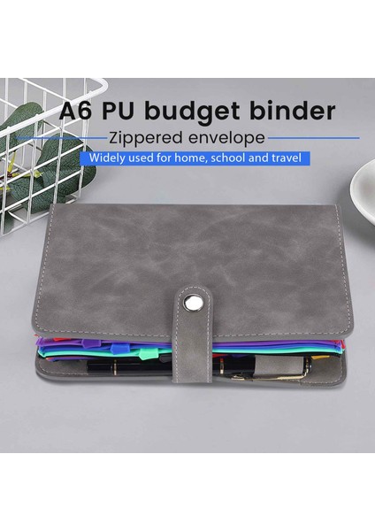 A6 Pu Bütçeli Klasör Fermuarlı Zarflar, Ev, Okul ve Seyahatte Yaygın Olarak Kullanılır Gri (Yurt Dışından) fırsatları