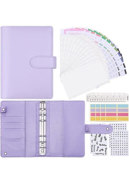 Bütçeleme Için Nakit Zarfları, Nakit Zarflı 34 Adet A6 Bütçe Klasör Cüzdanı, Zarfları Biriktirmek Için A6 Klasör Mor (Yurt Dışından)
