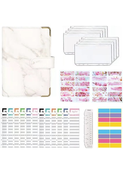 26 Adet Para Bütçe Planlayıcı Klasör, Bütçeleme Için Nakit Zarfları, A6 Nakit Bütçe Klasörü Beyaz Için Para Düzenleyici (Yurt Dışından)