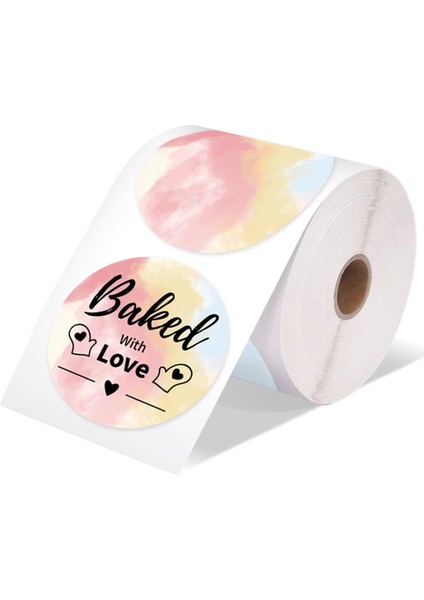 Kargo Etiketi Yazıcı Etiket Sticker Yuvarlak Etiket Kare Etiket Kendin Yap Logo Tasarımı 5x3 Karışık Boyama 500 Adet (Yurt Dışından)