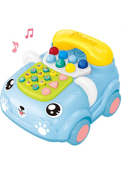 Çocuk Müzik Telefonu, Erkek ve Dişi Bebek 0-1-3-6 Yaşında Yürümeye Başlayan Çocuk Sürükle Eğitici Aydınlanma Erken Eğitim Oyuncak (Yurt Dışından)