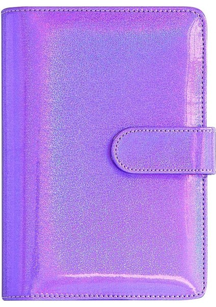 A6 Pu Deri Defter Klasör Kapağı, 6 Halka A6 Klasör Bütçe Nakit Zarfları, Planlayıcı Seyahat Günlüğü Klasör Kapağı, Mor (Yurt Dışından)
