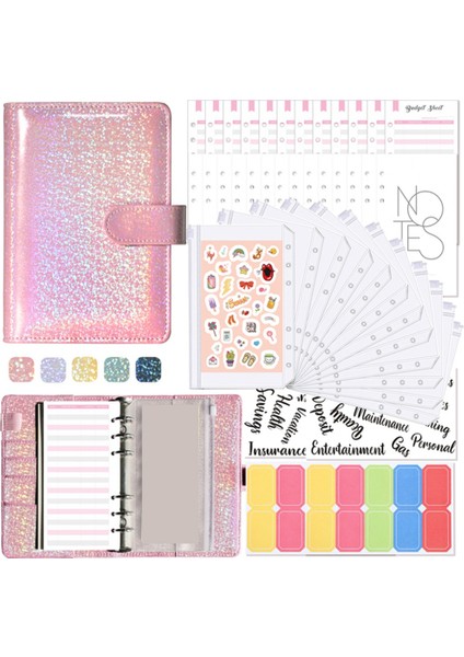 Fermuarlı A6 Bütçe Planlayıcı Klasörü Bütçeleme Için Nakit Zarfları, A6 Nakit Bütçe Klasörü Için Para Düzenleyici (Yurt Dışından)