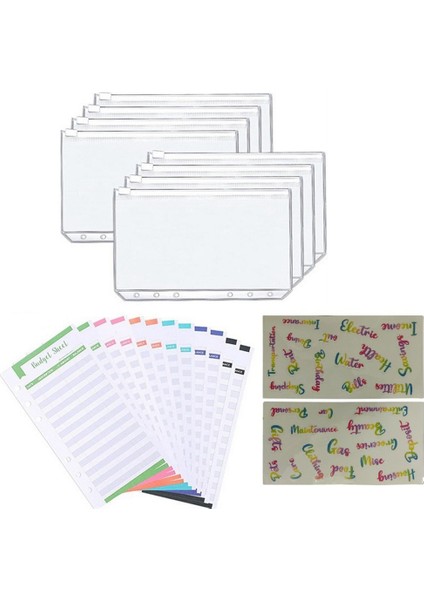 A6 Klasör Bütçe Planlayıcı Defter Kapakları Klasör 6 Delikli Klasör Cepleri Pvc Klasör Fermuar Para Tasarrufu Zarfı Mor (Yurt Dışından) modelleri