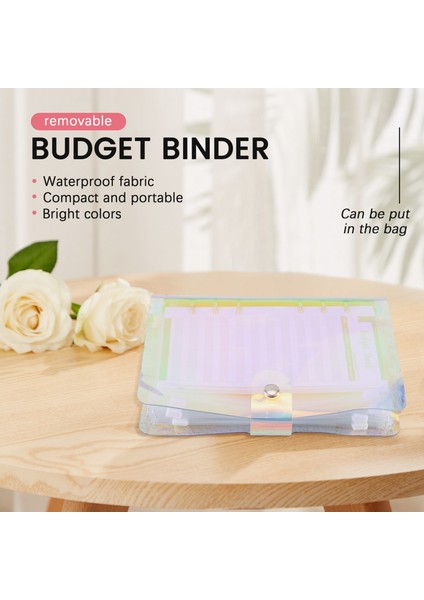 A6 Bütçe Dosyası, Pvc Defter 6 Halka Kapaklı Planlayıcı Düzenleyici Bütçe Zarflar Sayfalar Cepler ve Mektuplar Etiketler (Yurt Dışından)