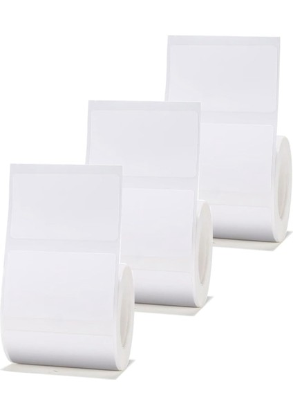 3 Rulo Beyaz Etiket Kağıdı Beyaz 50X30MM B1 B21 B3S Etiket Yapıcı Su Geçirmez, Kendinden Yapışkanlı Etiket Kağıdı ile Uyumlu (Yurt Dışından)