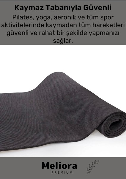 Taşıma Askılı Konfor Modeli Çift Taraflı Kaymaz Yoga Meditasyon Minderi Siyah Mat modelleri