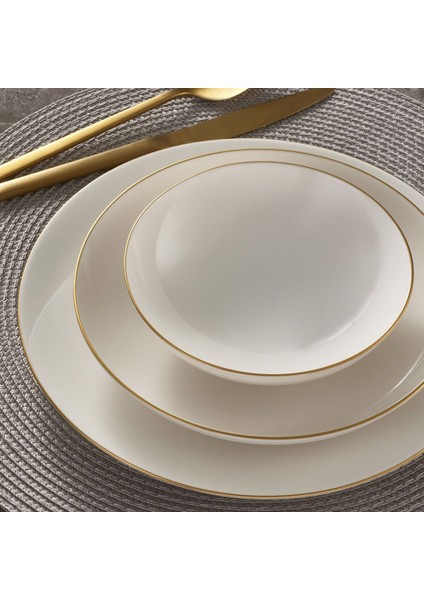 Camelia 6 Kişilik 24 Parça Yemek Takımı Mat Gold fırsatları