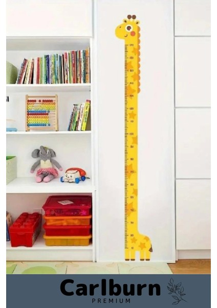 Özel Üretim Iz Bırakmayan Çift Taraflı Bantlı Silinebilir Ev Sevimli Sarı Zürafa Boy Ölçüsü Sticker