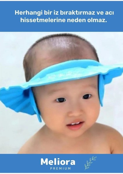 Bebek Banyo Şapkası Duş Başlığı Ayarlanabilir Düğmeli Çocuk Küvet Göze Su Kaçırmayan Mavi Şapka fiyatları