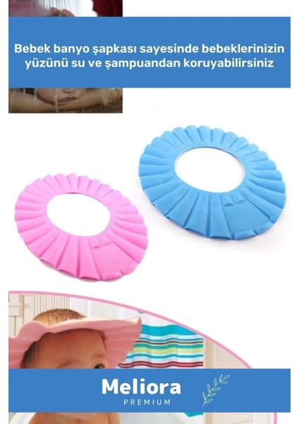 Bebek Banyo Şapkası Duş Başlığı Ayarlanabilir Düğmeli Çocuk Küvet Göze Su Kaçırmayan Mavi Şapka modelleri