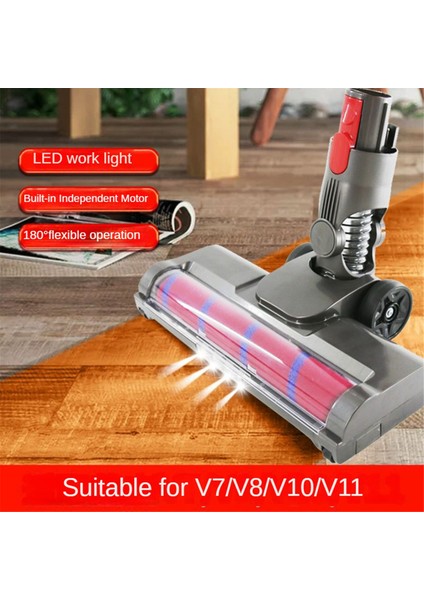 Dyson V15 V8 V7 V10 V11, Sert Zemin Aparatı, LED Işıklı Yumuşak Silindir Fırça Başlığı Değişimi (Yurt Dışından) fiyatları