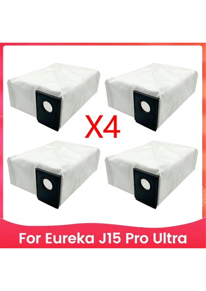 Eureka J15 Pro Ultra Robot Süpürge Aksesuarları Için Toz Torbası Çöp Toz Torbaları Yedek Parçaları 4 Adet (Yurt Dışından)