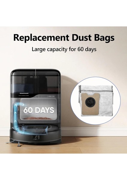 Eufy Omni C20 Robot Süpürge Yedek Parçaları Için 14 Adet Ana Fırça Filtre Paspas Bezi ve Toz Torbası Seti (Yurt Dışından)