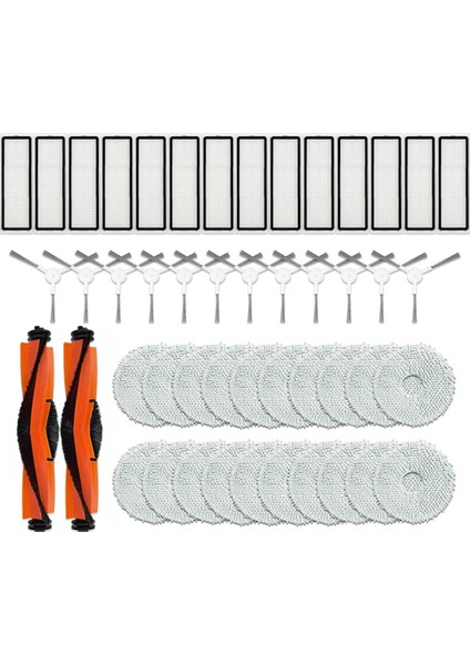 Xiaomi Mijia Omni 2 C102CN, B101CN, B116, BB116CN, X10+, X20+ Plus Parçaları Ana Yan Fırça Filtresi Paspas Bezi Parçaları (Yurt Dışından)