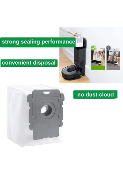 Irobot Roomba I1+ I3 I3+ I3 Plus I4 I4+ Serisi Tek Kullanımlık Toz Torbası ile Uyumlu 20 Adet Yedek Vakum Torbası (Yurt Dışından)
