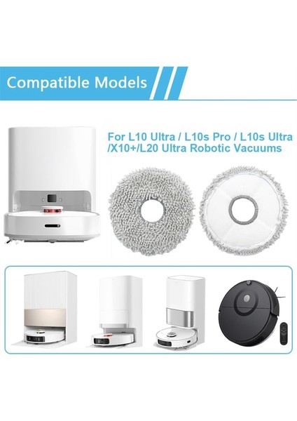 Dreame L10 Ultra / L10S Pro / L10S Ultra / L10 Prime / L20 ULTRA/X10 Elektrikli Süpürge Parçaları Için Mop Bezi Pedleri (Yurt Dışından) modelleri