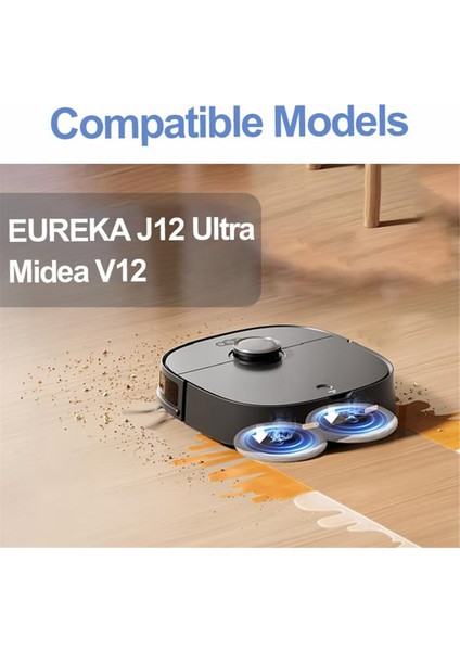Eureka J12 Ultra/midea V12 Robot Süpürge Için Elektrikli Süpürge Torbaları, Toz Torbası Yedek Torba Aksesuar Seti (Yurt Dışından) modelleri