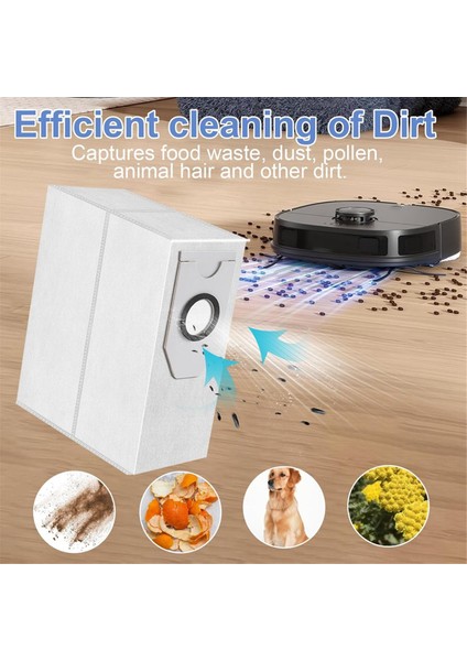 Eureka J12 Ultra/midea V12 Robot Süpürge Için Elektrikli Süpürge Torbaları, Toz Torbası Yedek Torba Aksesuar Seti (Yurt Dışından) fırsatları